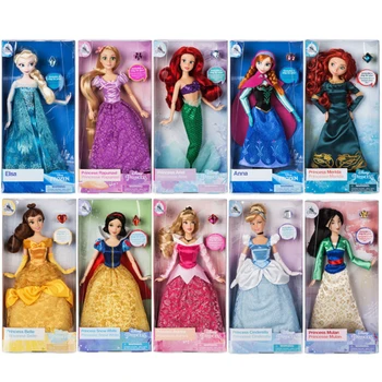 Disney Store Original Printesa Rapunzel, Ariel, Elsa, Anna Aurora, Cenusareasa, Belle Păpuși Jucarii Pentru Copii Cadou De Crăciun
