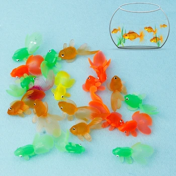 20buc Cauciuc Simulare Mic Peștișor de Aur de Pește Jucărie pentru Copii Decorare Baie Jucărie