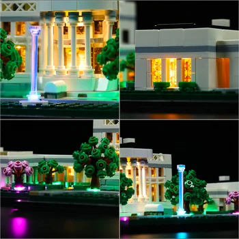 BrickBling Lumină Led-uri Kit Pentru 21054 Casa Albă Colectie Clădire ( NU Include Cărămizi Model )