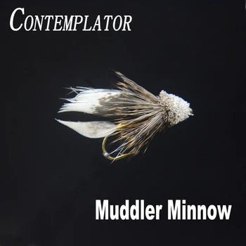 CONTEMPLATOR 4buc Aur Muddler Minnow versatil fanioane pescuit cu muscă zboară 6# tors cap de păr cerb atrage izbitoare păstrăv, lipan