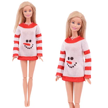 Barbie Papusa Haine de Crăciun Pulover Tinuta Casual Camasa Petrecere Fusta Haine Moderne Pentru Papusa Barbie Accesorii DIY Jucărie