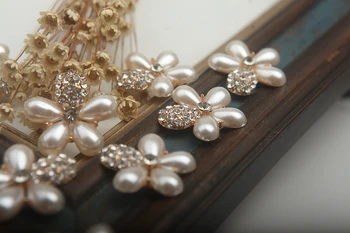 10buc Flori de Pietre Butoane Buton cu Perla de Nunta de Decorare Diy Aliaj Cristal de Diamant Papion Accesorii
