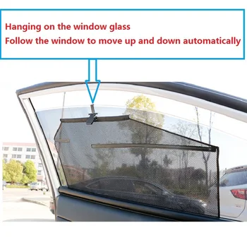 Universal auto parasolar Auto Retractabil Negru Acoperă Soarele Bloc Geam Lateral Protector Interior Fereastra Accesorii de Protecție
