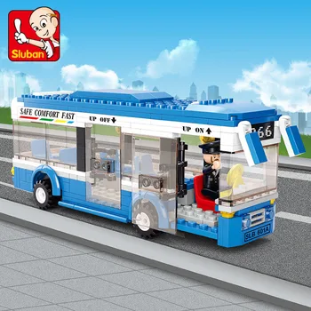 235PCS Oraș Autobuz de Pasageri Single-Punte Publice Masina Seturi de Cifre Model Blocuri Kit de Jucarii Educative Pentru Copii