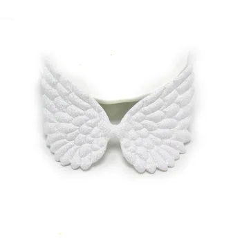 20buc/lot 9*6,4 cm dimensiuni Mari Sclipici aripă de înger Căptușit Aplici Pentru Arc Clip Accesorii DIY Copil patch-uri