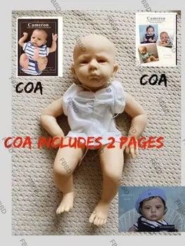 【Cu 2Pages COA】FBBD 23inch Renăscut Baby Doll Kit Cameron De Laura Tuzio Ross Nevopsite Kit Ediție limitată Cu COA