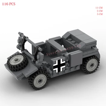 Fierbinte militare WW2 Armata germană Kubelwagen transportor de Trupe de camioane vehicule de război echipamente armă Blocuri model cărămizi jucarii cadou