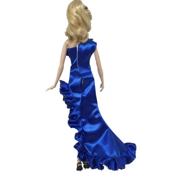 Royalblue Mare Papusa de Moda Rochie Pentru Papusa Barbie Haine Vestidoes Rochii de Seara Un Umăr BJD Rochie 1/6 Papusa Accesorii