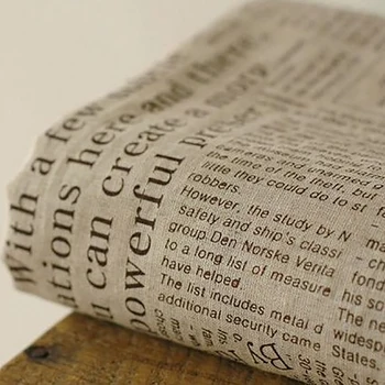 Ziarul Tipărit Lenjerie de Tesatura de Bumbac DIY de Cusut, Quilting Panza de Material Textil Material Decor de Masă 50cmx150cm
