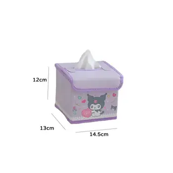 Sanrioed Kuromi Mymelody Cinnamorol Kitty Desene animate Drăguț Kawaii PU Camera de zi Dormitor Cutie de Tesut Pliere Dragoste Sertar Cutie de Tesut