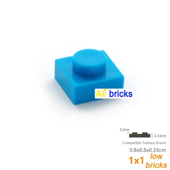 120pcs/lot DIY Blocuri de Cărămizi Subțiri 1x1 Învățământ Ansamblu de Constructii Jucarii pentru Copii Dimensiuni Compatibile Cu 3024