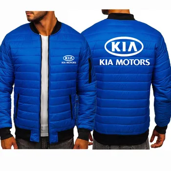NOI de Iarna fleece căptușit sacou cald Bărbați KIA Masina Logo-ul de Imprimare lână de Bumbac hoodie bărbați pulover Jacheta Zip