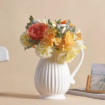 Ceramica de Masă Vaze de Flori Nordic Acasă Ornamente Accesorii Moderne Alb Arta de Plante Decor Meserii Nunta Vaza pentru Decor