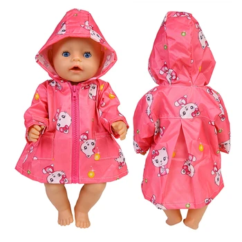 17 Inch Baby Doll Haine Pelerina De Ploaie Umanoid Papusa Accesorii Costum Fată Jucărie Îmbrăcăminte Impermeabilă Purta Copii Festiival Cadou