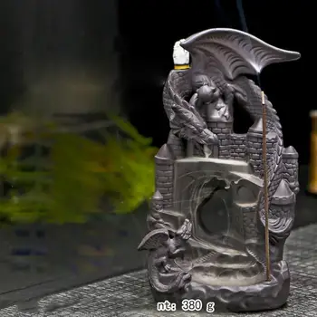 Tămâie Cascada Arzător de Tămâie Ceramice Dragon Decorative Joc Amestecat Tămâie Con Cascada Nefumători cameră Decor