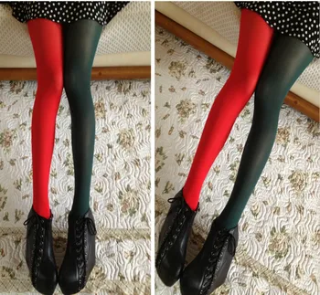 Moda pentru femei de Culoare de Potrivire Elastic drăguț dresuri 100D Ciorapi Elastici Două Mătase de Culoare Slab Picioare lichidului de răcire Chilot Sexy