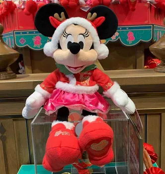 Original Disney Minnie Mouse Anul Nou Cosplay Jucărie de Pluș, Păpuși de Pluș 40cm Kawaii Copil Cadou