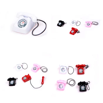 1:12 Drăguț Telefon Păpuși În Miniatură Mobilier Copii Jucărie De Învățare Casa Papusa Accesorii