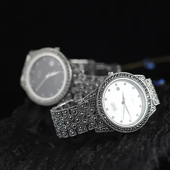 2020 nou solid pur S925 argint bijuterii cu design elegant pentru bărbați și femei Thai argint brățară ceas