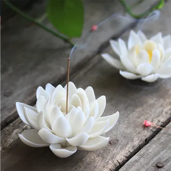 Mai Multe Stiluri Ceramice Lotus Arzător De Tămâie Decor Acasă Tămâie Stick Titularul Manual Budist Aromoterapie Cădelniță De Birou Ceainărie
