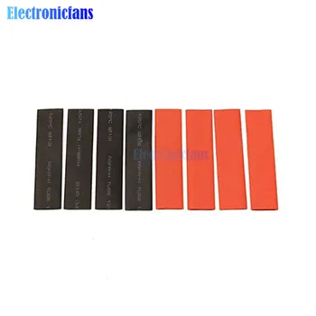 127Pcs Negru Rosu Căldură contractibil Poliolefină 2:1 Electrice Folie Cablu Mâneci Izolare Termocontractibile Tub Sortiment Kit