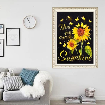 Floarea-soarelui 5D Diamant Pictura Kituri Pentru Adulți și Copii Art cruciulițe Vopsea de Numere pentru Home Decor de Perete