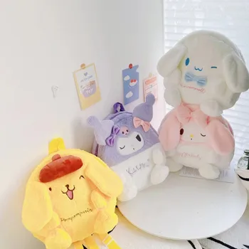 Kawaii Cinnamoroll Sanrio Pluș Rucsac Melodia Mea Kuromi Pluș Sac Anime Purin Câine Rucsacuri pentru Fete Drăguț Jucării de Pluș Cadou