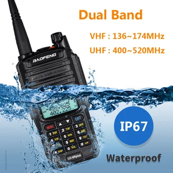 Baofeng UV-9R Plus Impermeabil de Emisie-Receptie UHF/VHF Dual Band Transceiver Două Fel de Radio cu Rază Lungă Portabil Ham Radio