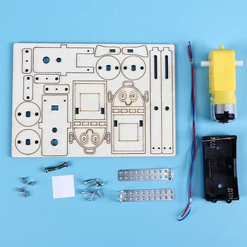 DIY Electric Robot Coarda Alpinism Copii Science Discovery Jucării STEM Educație Fizică Kit Experiment Proiect de Scoala de Arta Ambarcațiunile de Jucărie