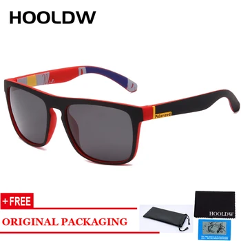 HOOLDW Brand Nou Polarizat ochelari de Soare Barbati Femei Pătrat de Conducere ochelari de Soare Vintage Sport Călătorie de Pescuit Ochelari de protectie UV400 Ochelari