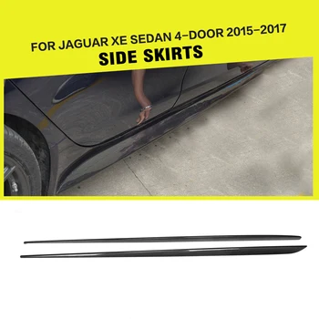 Fibra de Carbon, praguri Laterale Prelungire Buzele Șorț de Kituri de Corp pentru Jaguar XE Sedan cu 4 Uși 2016 2017