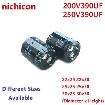 2 buc/Lot Nichicon 390uF 200V 390uF 250V 200v390uF 250V390UF 22x25 22x30 25x25 25x30 30X25 30x30 Snap-in PSU Condensator