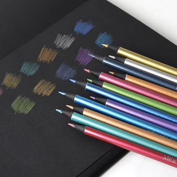 12pcs Metalice Creioane Colorate din Lemn de Desen Schite de Colorat Creioane Profesia de Artă pentru Artist Elevii de Papetărie