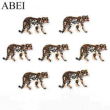 10buc/lot Brodate realiste leopard Patch-uri de Fier Pe Autocolante Animale Îmbrăcăminte Îmbrăcăminte Aplicatiile Manual Diy Mozaic Insigna