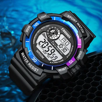 30M Ceas Digital Impermeabil pentru Barbati 2022 Sport Electronic LED Ceas de mână de Moda Casual Albastru Violet Bărbați Ceas relojes hombre