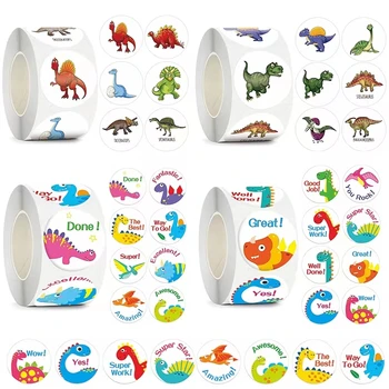 500 Buc Noi Desene animate Dinosaur Recompensa Autocolante Animale de Jucărie Clasic Etichetă pentru Profesori Motivaționale Copii Papetărie Autocolante Supplie