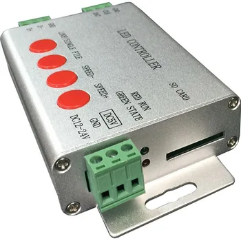 H801SB LED-uri SD Card Controler SPI 12V 24V Max 2048 Pixeli Benzi de Lumină Controller WS2811 WS2812B DMX512 la SPI Controler cu LED-uri