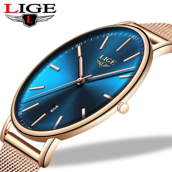LIGE Top Brand de Lux Ceas rezistent la apa pentru Femei Ceasuri de Moda Doamnelor din Oțel Inoxidabil Ultra-Subțire Casual Ceas de mână Cuarț Ceas