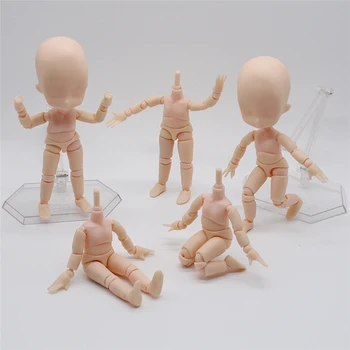 OB11 1/12 Nud Păpuși Mobile Articulate de Machiaj DIY Goale Fata Papusa Corp cu Suport Jucarii de Moda Cadou Jucarii pentru Fete Baby Doll