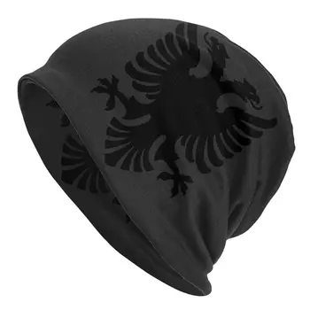 Steagul Albaniei Vultur Beanie Capota Tricot Pălărie Bărbați Femei Hip Hop Unisex Albanez Mândrie Cald Iarna Chelioși Căciuli Capace