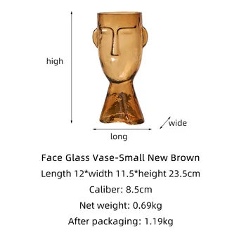 Nordic Creative Față Vaza de Sticla Transparent Vaze pentru Decorarea Living Decor Vaza de Flori Decor de Masă Accesorii Cadou