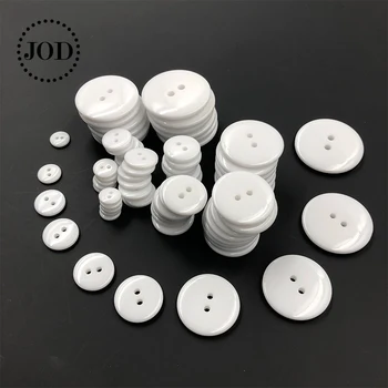 Rășină Haine de Cusut Nasturi Albi pentru îmbrăcăminte de lucru manual din plastic Rotunde Două Găuri Botones Bottoni Botoes 9,11,15,18,25,30 mm
