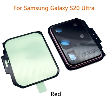 Original de schimb Pentru Samsung Galaxy S20 Ultra S20+ S20 Plus Spate aparat de Fotografiat Lentilă de Sticlă Capac cu Rama Suport + Autocolante