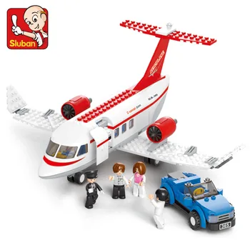 275PCS City Avion de Aviație Conceptul Privat de Salvare Avion Seturi Mașină de Păpuși DIY Model de Blocuri Jucarii Educative pentru Copii