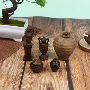 Noua Creatie 1:12 casă de Păpuși în Miniatură de Porțelan Ghiveci Ceramic borcan Papusi Casa Accesorii Decor Acasă Simulare Oală