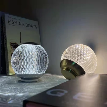 NEW Sosire Diamant CONDUS Reîncărcabilă Cristal Acrilic Lampa de Masa Restaurant lămpi decorative Cu Incarcare USB