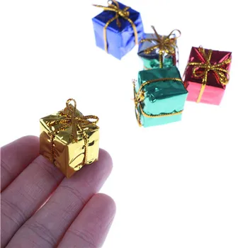 10x 3D Lemn în Miniatură casa Papusa de Craciun Mini Cube Cutie de Cadou de nunta cutie Mobilier casă de Păpuși Truse de Jucarii pentru Fete Cadou de Crăciun