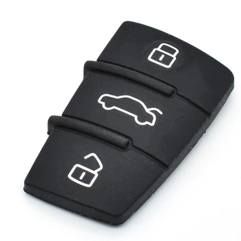 3 Butonul de Înlocuire Cheie Tampon de Cauciuc de la Distanță Fob Cheie Flip Shell Caz Pentru Audi A1 S1 A3 A4 A5 A6 A8 Q5 Q7 TT RS de Reparații Auto