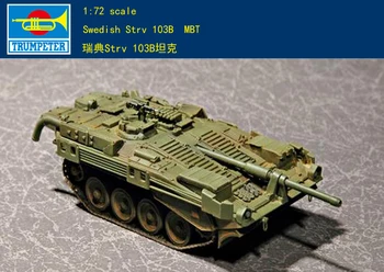 Trompetistul 07248 1/72 Suedia Strv 103B MBT Tanc Principal de Luptă Model de Kit de Mașină Blindată TH07143-SMT6
