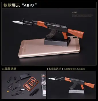 1/6 Scară Pușcă AK47 arme de Jucarie Model de Asamblare Puzzle-uri Cărămizi de Construcție Arma Soldat Armă Pentru Cifrele de Acțiune